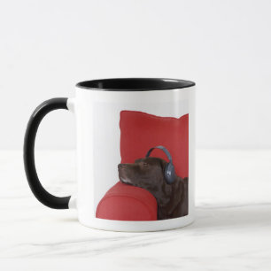 Taza Auriculares que llevan de Labrador que mienten en