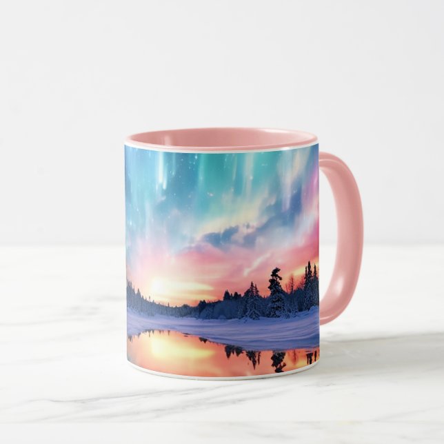 Taza Aurora Boreal, Luces del Norte, (Anverso derecho)