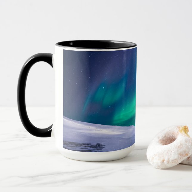 Taza Aurora Boreal Luces del Norte Destino (Con donut)