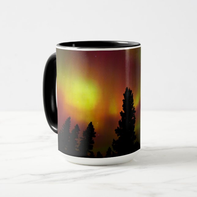 Taza Aurora boreal y árboles (Anverso izquierdo)