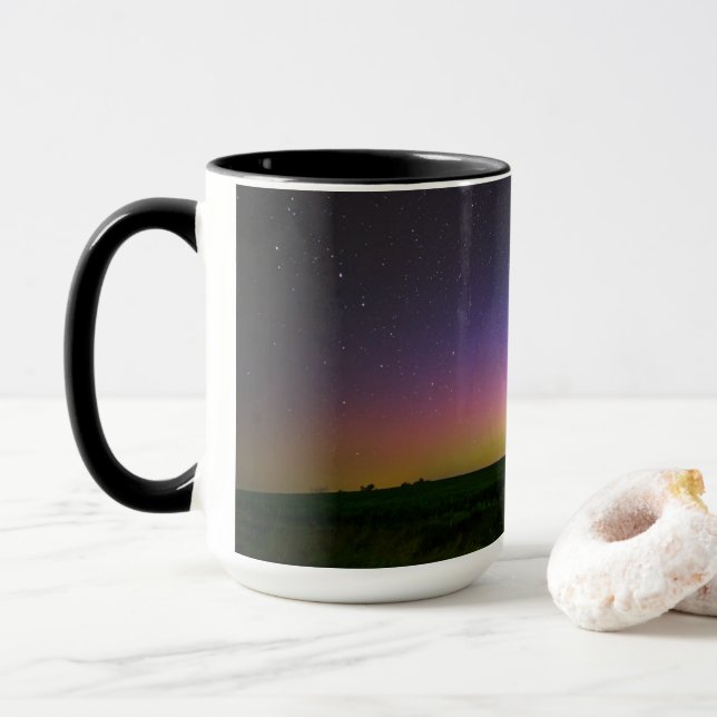 Taza Aurora Borealis Luces del Norte Destino (Con donut)