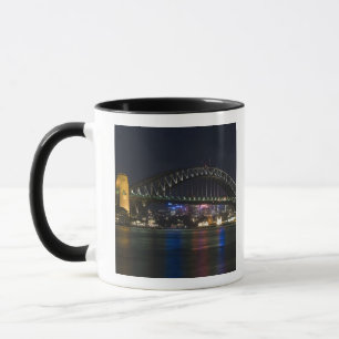 Taza Australia, Sídney. Puerto de Sídney por la noche.