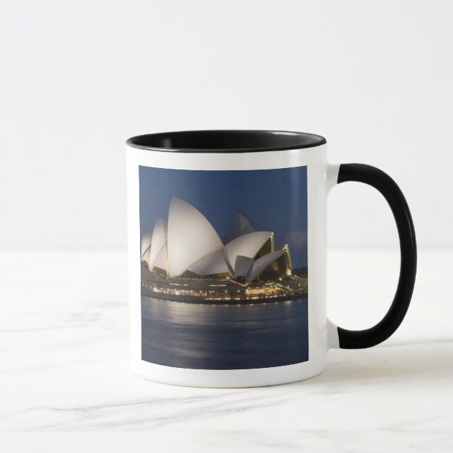 Taza Australia, Sydney. Casa de Ópera de noche (Derecha)
