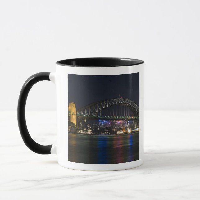 Taza Australia, Sydney. Puerto de Sydney de noche. (Izquierda)