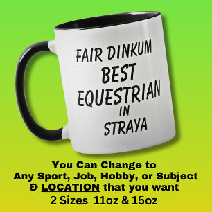 Taza AUTÉNTICO MEJOR EQUESTRE en Australia 