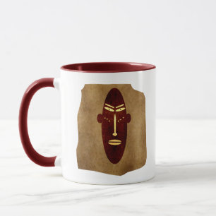 Taza Auténtico rostro abstracto aborigen
