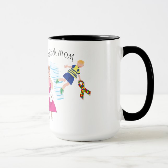 Taza Autism Mom Ringer Mug (Derecha)