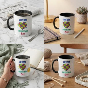 Taza Autismo Entiende Amor Inspirador Rompecabezas