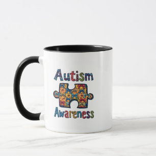 Taza Autismo Mamá Rompe Pieza Coquette Bow Autismo De C
