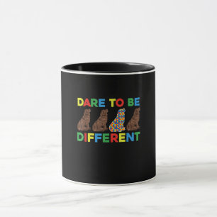 Taza Autismo Perro De Terranova Papá Y Mamá Perra