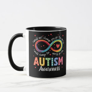 Taza Autismo Símbolo infinito Autismo Mes de Conciencia