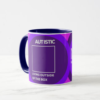 Taza Autista viviendo fuera de la caja café tazón