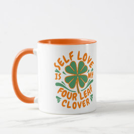 Taza Auto Amor Cuatro Leaf Clover Motivador