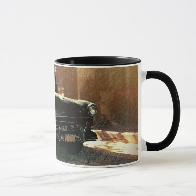 Taza Auto estadounidense en la calle en La Habana vieja (Derecha)