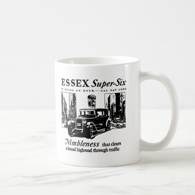 Taza auto Estupenda-Seis 1927 del anuncio de Essex (Derecha)