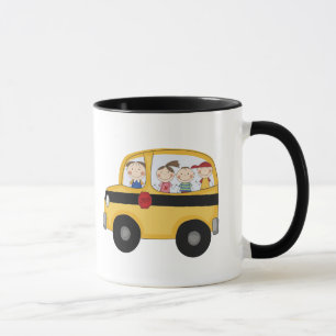 Taza Autobús escolar con las camisetas y los regalos d