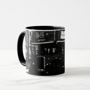 Taza Autobús inglés vintage de dos pisos de Londres