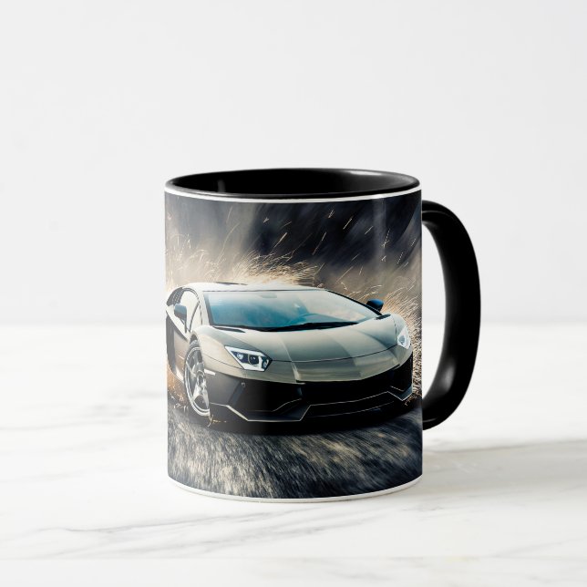 Taza Automóvil deportivo Black Sleek Drifing (Anverso derecho)