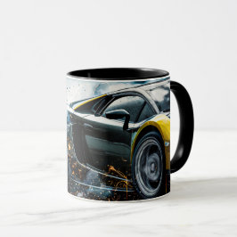 Taza Automóvil deportivo Black Sleek Drifing