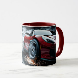 Taza Automóvil deportivo Red Sleek Drifting