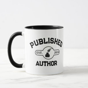 Taza Autor moderno publicado Quill Ink White Text