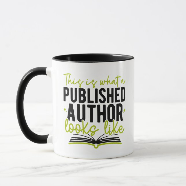 Taza Autor publicado, escritor publicado, nuevo autor (Izquierda)