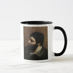 Taza Autorretrato con el cuello rayado