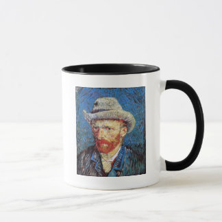Taza Autorretrato de Vincent Van Gogh con sombrero de f
