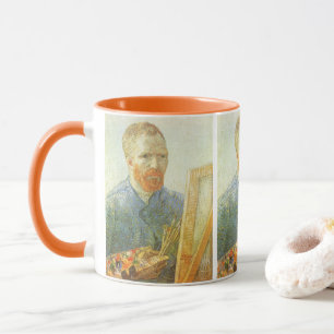 Taza Autorretrato frente al caballete, Vincent van Gogh