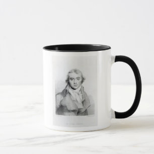 Taza Autorretrato, grabado por J. Worthington