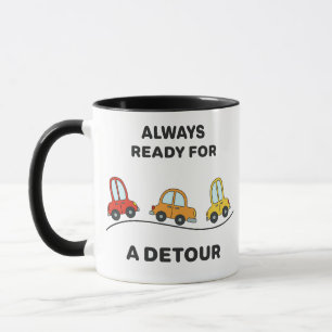 Taza Autos de dibujos divertidos "Siempre listos para u