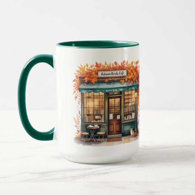 Taza Autumn Reads Café MUG — Fall Bookstore  (Izquierda)