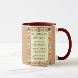 Taza Autumn Song Thankding Poem Mug
