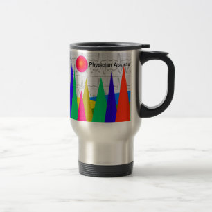 Taza auxiliar del viaje del médico artsy
