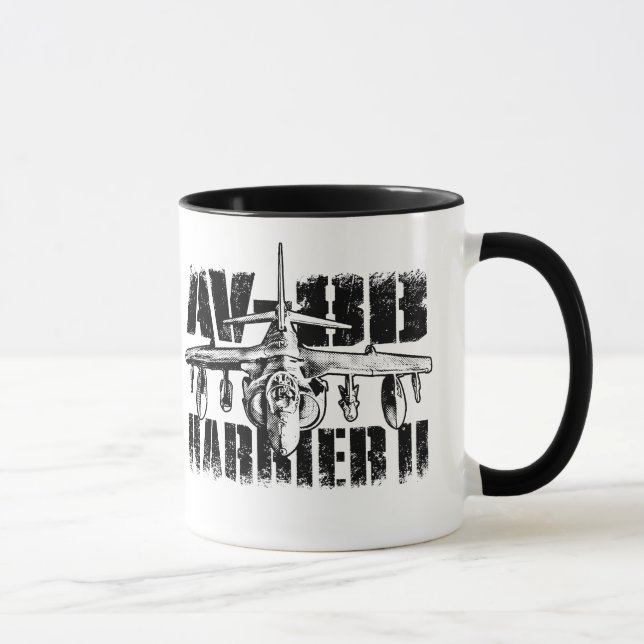 Taza AV-8B Harrier II 11 oz Ringer Mug (Derecha)