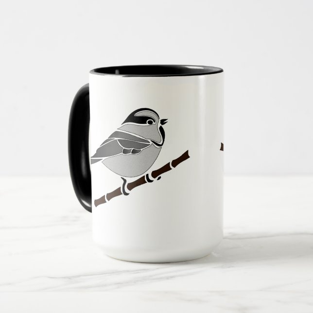 Taza Ave Adorable De Pollo De Montaña Ilustrada (Anverso izquierdo)