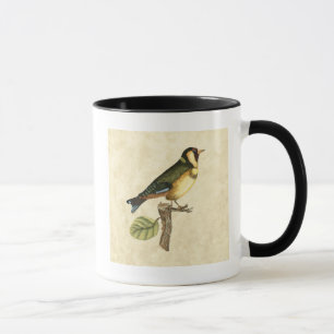 Taza Ave amarillo y verde encaramado en una pequeña ram