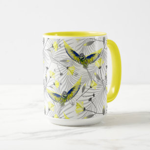 Taza Ave colorida del Paraíso tropical elegante