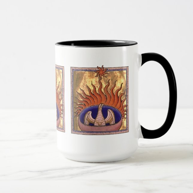 Taza Ave Fénix en pie de llamas (Derecha)