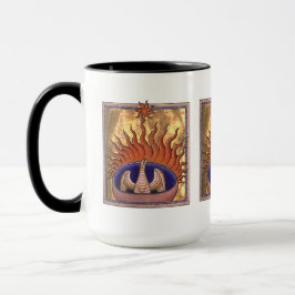 Taza Ave Fénix en pie de llamas