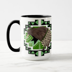 Taza Ave nacional neozelandesa tradicional - Ave Kiwi