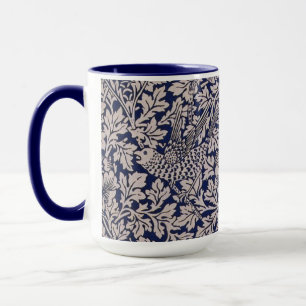 Taza Ave virgen William Morris y azul oscuro anemone
