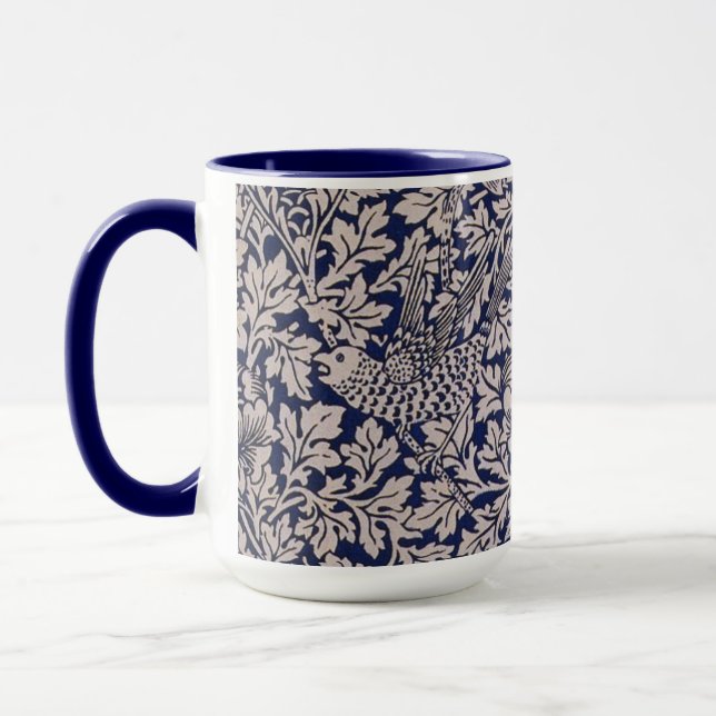 Taza Ave virgen William Morris y azul oscuro anemone (Izquierda)