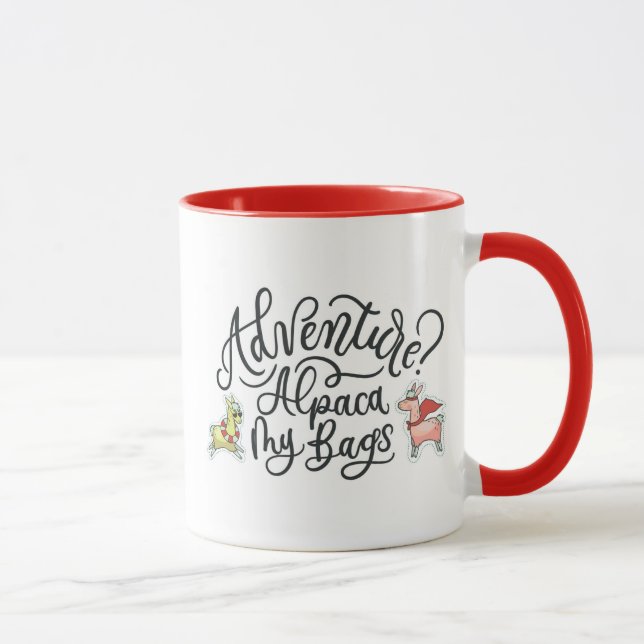 Taza ¿Aventura? Alpaca mis bolsos (Derecha)