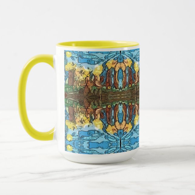 Taza Aventura amarilla azteca (Izquierda)