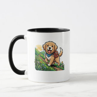 Taza Aventura de cachorro de retriever dorado lindo en 