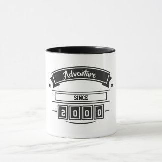 Taza Aventura desde [Año] Café personalizado 