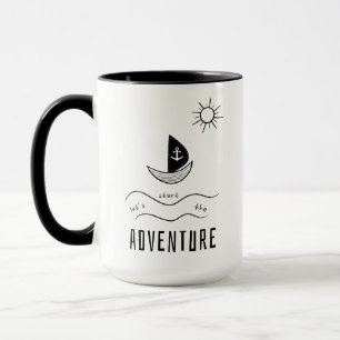 Taza Aventura en Velero Minimalista