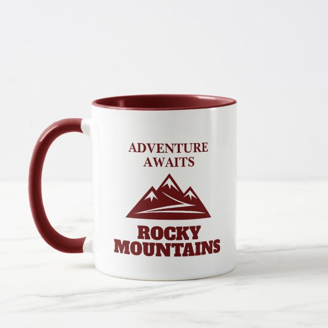 Taza Aventura espera el café marrón de las Montañas Roc (Izquierda)