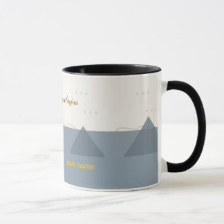 Taza Aventura moderna personalizada de montaña en dos t
